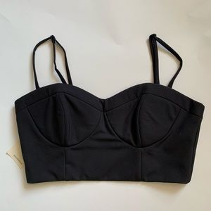 Amorethos bustier cropped top